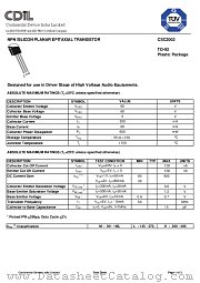 CSC2002 datasheet pdf Continental Device India Limited