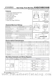 KAQV210B datasheet pdf Cosmo Electronics