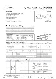 KAQV210S datasheet pdf Cosmo Electronics