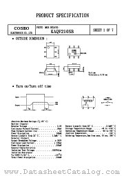 KAQV210SB datasheet pdf Cosmo Electronics