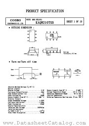KAQW210TSB datasheet pdf Cosmo Electronics