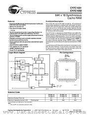 CY7C1032-8JCT datasheet pdf Cypress