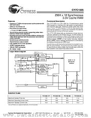CY7C1325L-50AC datasheet pdf Cypress
