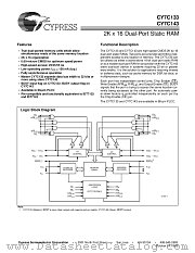 CY7C133-35JI datasheet pdf Cypress