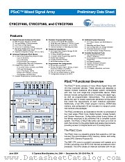 CY8C27466-24PVXI datasheet pdf Cypress