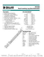 DS1800E datasheet pdf Dallas Semiconductor