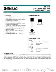 DS1816-10 datasheet pdf Dallas Semiconductor