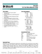 DS1832S datasheet pdf Dallas Semiconductor