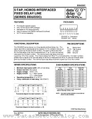 DDU222C-75 datasheet pdf Data Delay Devices Inc