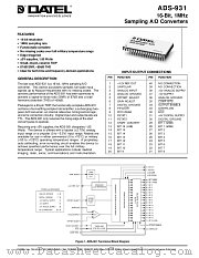 ADS-931MC datasheet pdf Datel