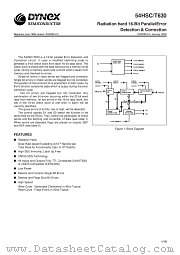 54HSCT630CL datasheet pdf Dynex Semiconductor