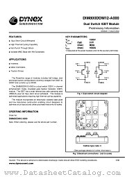 DIM800DDM12-A000 datasheet pdf Dynex Semiconductor
