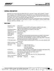 EM73982AH datasheet pdf ELAN Microelectronics