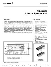 PBL38570_1N datasheet pdf Ericsson Microelectronics