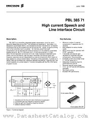 PBL38571_1NS datasheet pdf Ericsson Microelectronics