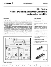 PBL38814_1SO datasheet pdf Ericsson Microelectronics