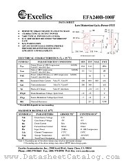 EFA240B-100F datasheet pdf Excelics Semiconductor