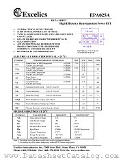 EPA025A datasheet pdf Excelics Semiconductor