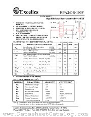 EPA240B-100F datasheet pdf Excelics Semiconductor