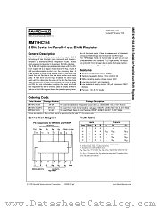 74HC164 datasheet pdf Fairchild Semiconductor