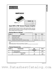 MMPQ6502 datasheet pdf Fairchild Semiconductor