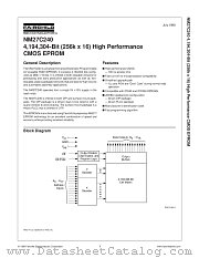 NM27C240QE150 datasheet pdf Fairchild Semiconductor