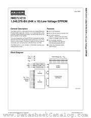 NM27LV210V250 datasheet pdf Fairchild Semiconductor