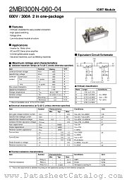 2MBI300N-060-04 datasheet pdf Fuji Electric