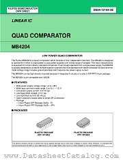 MB4204PF datasheet pdf Fujitsu Microelectronics