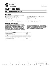 GLT41016-10E datasheet pdf G-LINK Technology