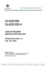 GL602USB datasheet pdf Genesys Logic
