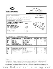 1014-12 datasheet pdf GHz Technology