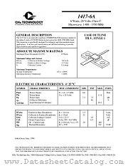 1417-6A datasheet pdf GHz Technology