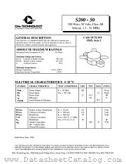 S200-50 datasheet pdf GHz Technology