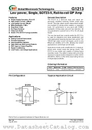 G1213 datasheet pdf Global Mixed-mode Technology
