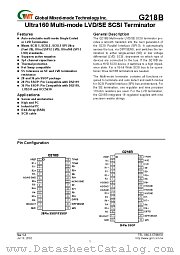 G218BR-D3 datasheet pdf Global Mixed-mode Technology