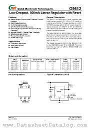 G9612BTEU datasheet pdf Global Mixed-mode Technology
