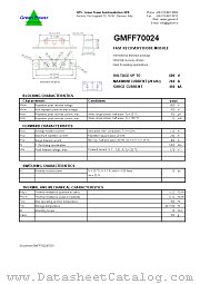 GMFF70024 datasheet pdf Green Power