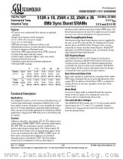 GS88036T-11.5I datasheet pdf GSI Technology