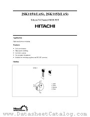 2SK1151(S) datasheet pdf Hitachi Semiconductor