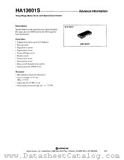 HA13601S datasheet pdf Hitachi Semiconductor