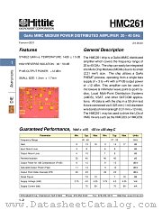 HMC261 datasheet pdf Hittite Microwave Corporation