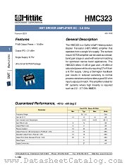 HMC323 datasheet pdf Hittite Microwave Corporation