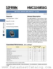 HMC324MS8G datasheet pdf Hittite Microwave Corporation