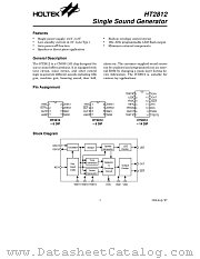 HT2812F datasheet pdf Holtek Semiconductor