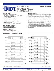 IDT74AUCR16245APF datasheet pdf IDT