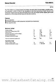 TCA4500A datasheet pdf Infineon