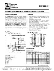 ICS9169CF-231 datasheet pdf Integrated Circuit Systems