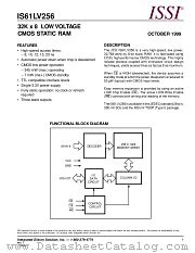 IS61LV256-10TI datasheet pdf Integrated Silicon Solution Inc