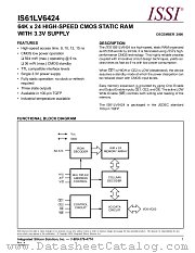IS61LV6424-9TQI datasheet pdf Integrated Silicon Solution Inc